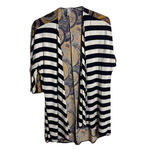 Women's Open Cardigan Tunic Elbow Sleeve Boho Summer Lightweight Blouse Boutique
